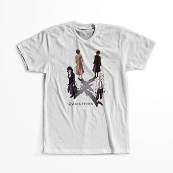 Koszulka Biała - Bungou Stray Dogs  - WYBIERZ KOLOR KOSZULKI I FASON