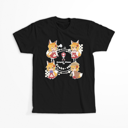 Koszulka Czarna Sewayaki Kitsune no Senko-san /  The Helpful Fox Senko-san - WYBIERZ KOLOR KOSZULKI I FASON