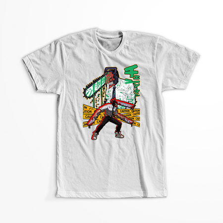 Koszulka Biała  Chainsaw Man WYBIERZ KOLOR KOSZULKI I FASON