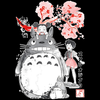 Koszulka Czarna My Neighbor Totoro / Mój sąsiad Totoro - WYBIERZ KOLOR KOSZULKI I FASON