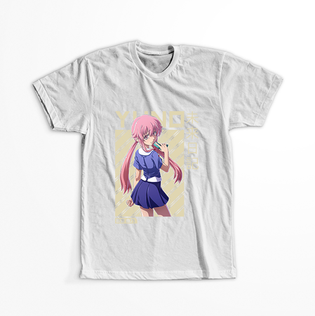 Koszulka Biała Mirai Nikki - WYBIERZ KOLOR KOSZULKI I FASON