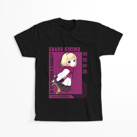 Koszulka Czarna - Is the Order a Rabbit?  - WYBIERZ KOLOR KOSZULKI I FASON