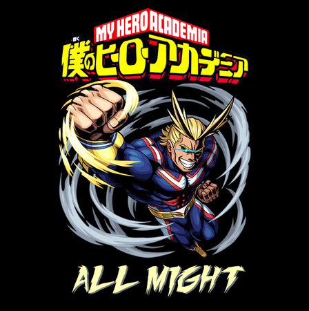 Koszulka Czarna My Hero Academia / Akademia bohaterów - WYBIERZ KOLOR KOSZULKI I FASON