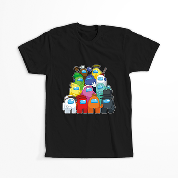 Koszulka Czarna -  Among Us - WYBIERZ KOLOR KOSZULKI I FASON